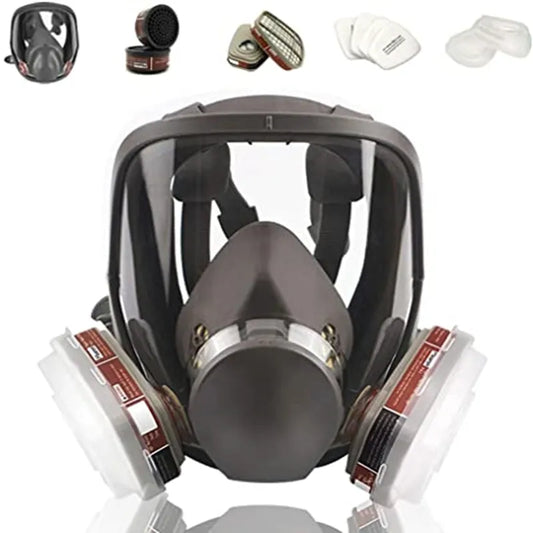 15 in 1 full face mask, reusable, wide field of vision, widely used in paint and welding woodworking 6800 respirator