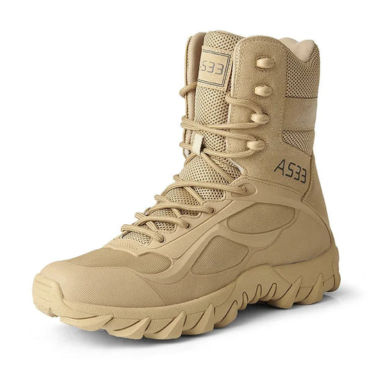 KEKE CATS New Men High Quality Brand Military Leather Boots Special Force Tactical Desert Combat Men's Boots Outdoor Shoes Ankle Boots