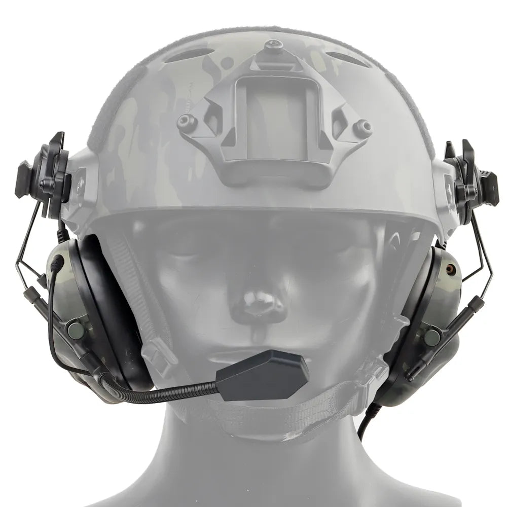 LPRED Tactical Helmet Headset. Noise Reduction, Sound Pickup Shooting Hearing Protection Earmuffs Airsoft Communication Headphone