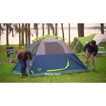 Coleman Sundome Camping Tent 4Person Dome Tent with Easy Setup Included Rainfly and Floor Freight free