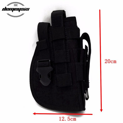 Universal Tactical Gun Holster Right Hand Molle Pistol Holster Combat Airsoft Waist Belt Holster Black tan green multicam