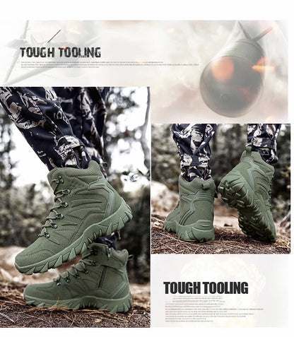 2023 Model, Military Man Tactical Boots, High Quality Desert Combat Boots Men, Leather Outdoor Army Boots Male Lightweight