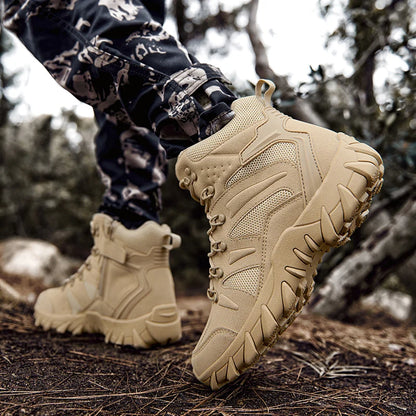 2023 Model, Military Man Tactical Boots, High Quality Desert Combat Boots Men, Leather Outdoor Army Boots Male Lightweight