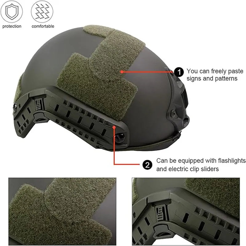 Army NIJ IIIA NATO Level 3A Ballistic Helmet - Model "FAST" Helmet