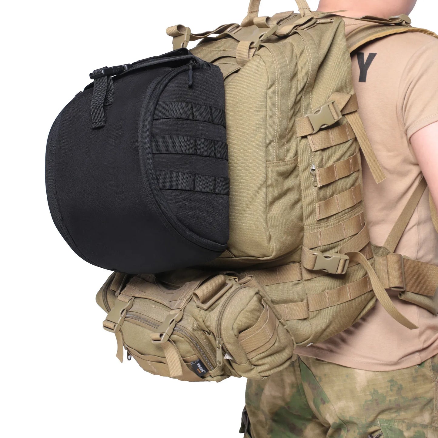 Tactical Helmet Bag Pack,Multi-Purpose Molle Storage Military Carrying Pouch for Sports Hunting Shooting Combat Helmets