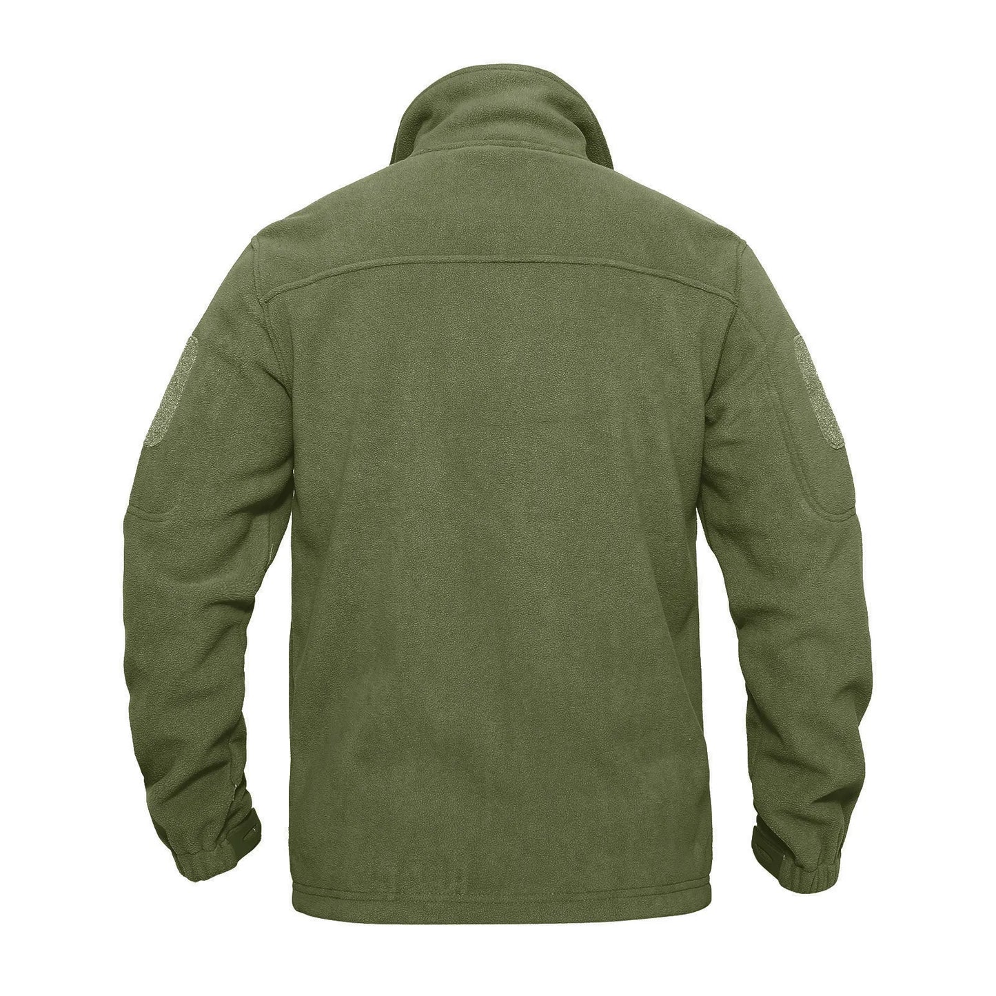 TACVASEN Full Zip Up Tactical Green Fleece Jacket. Thermal & Warm. Mens jacket with Pockets. Perfect Jacket for Hiking, Camping, Fishing and any outdoor activity. Outwear Windbreaker