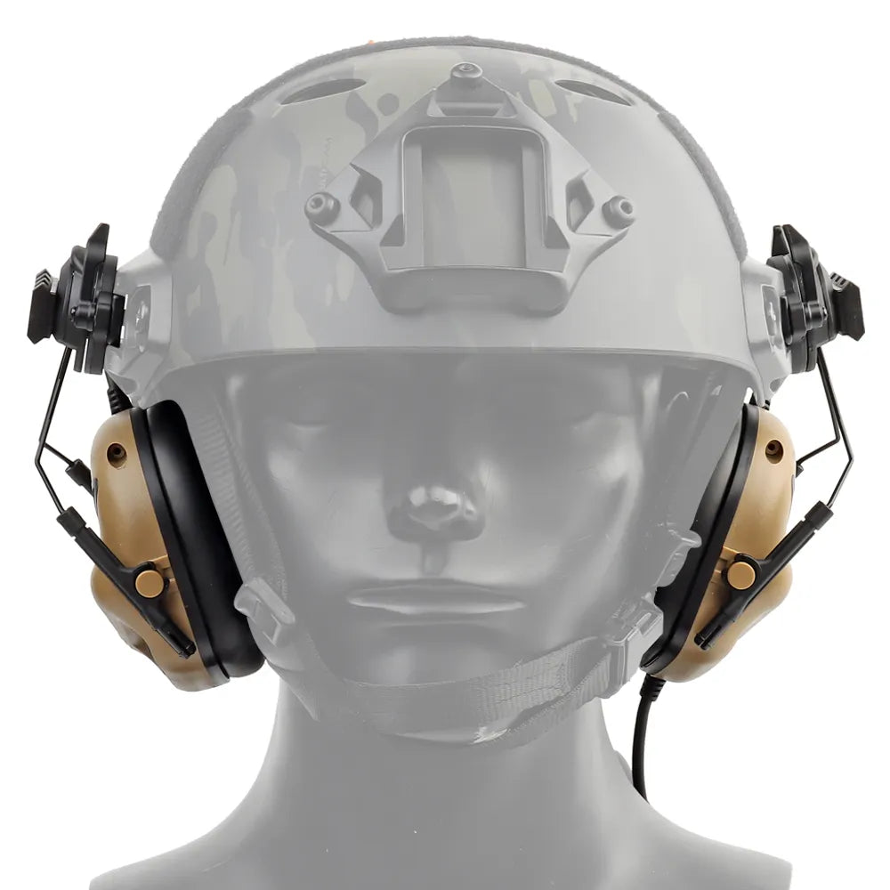 LPRED Tactical Helmet Headset. Noise Reduction, Sound Pickup Shooting Hearing Protection Earmuffs Airsoft Communication Headphone